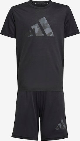 ADIDAS SPORTSWEAR Treenipuku värissä musta: etupuoli