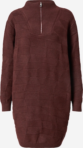 Robes en maille TOM TAILOR DENIM en marron : devant