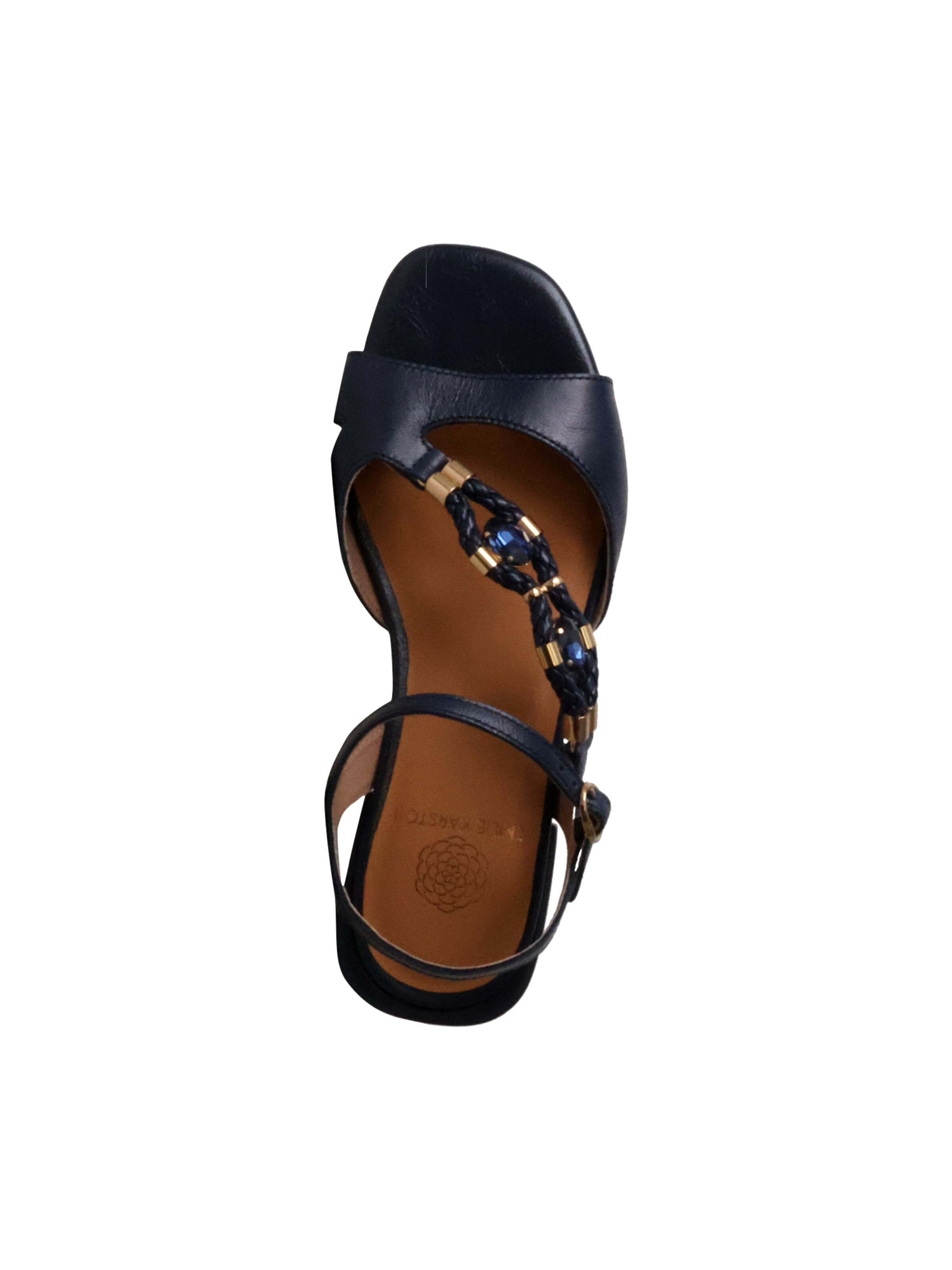 Emilie Karston Sandale 'Clemence Ledersandalen' in Blau