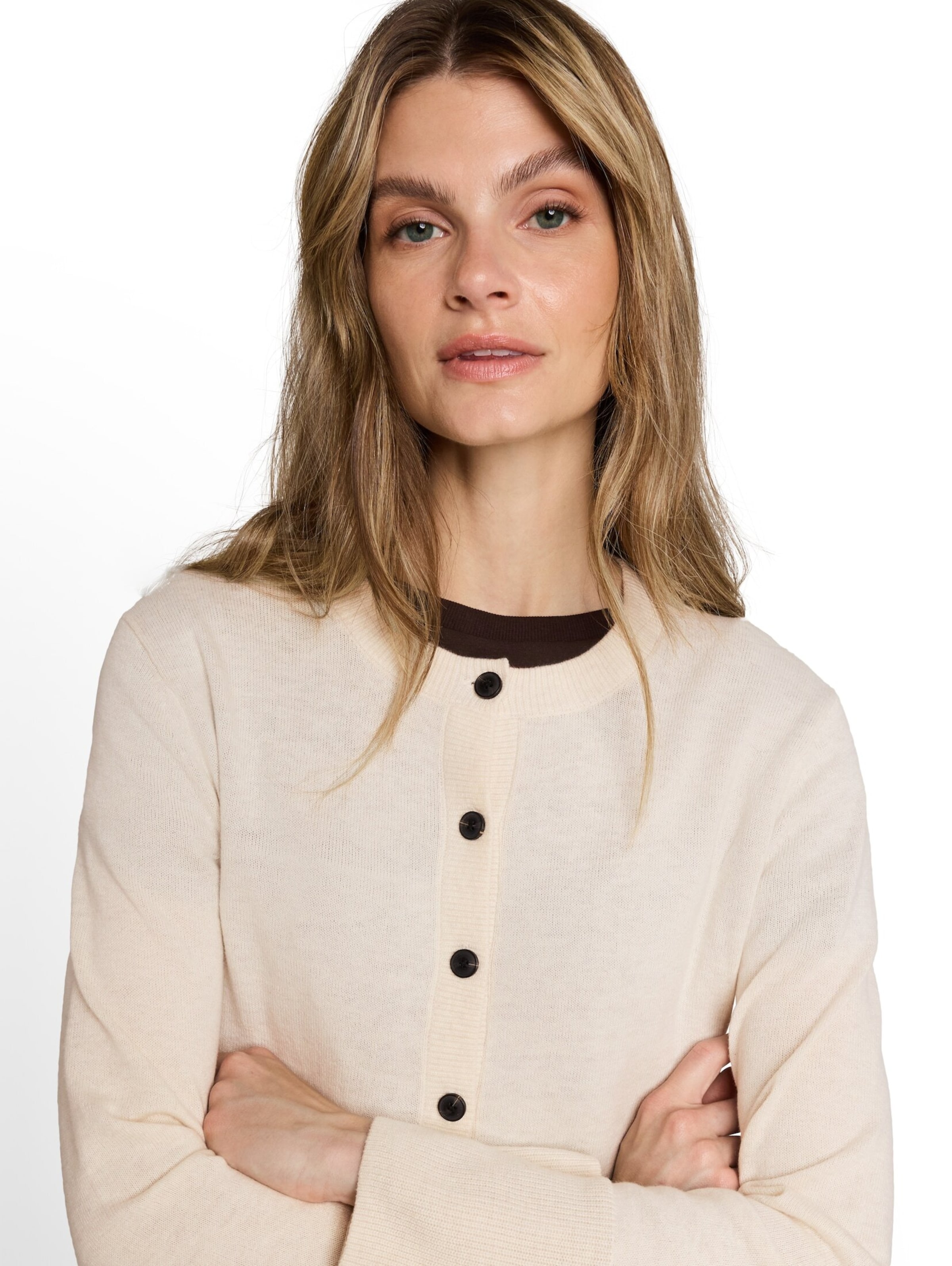 TOM TAILOR Strickjacke in Weiß