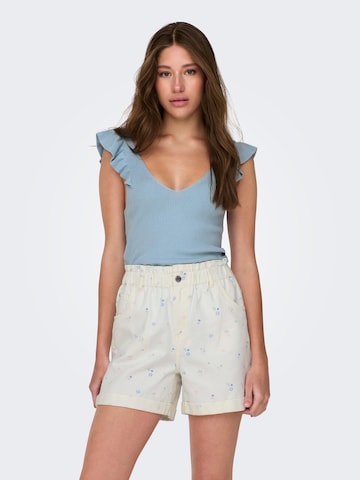 Tops en tricot 'LISSIE' ONLY en bleu : devant