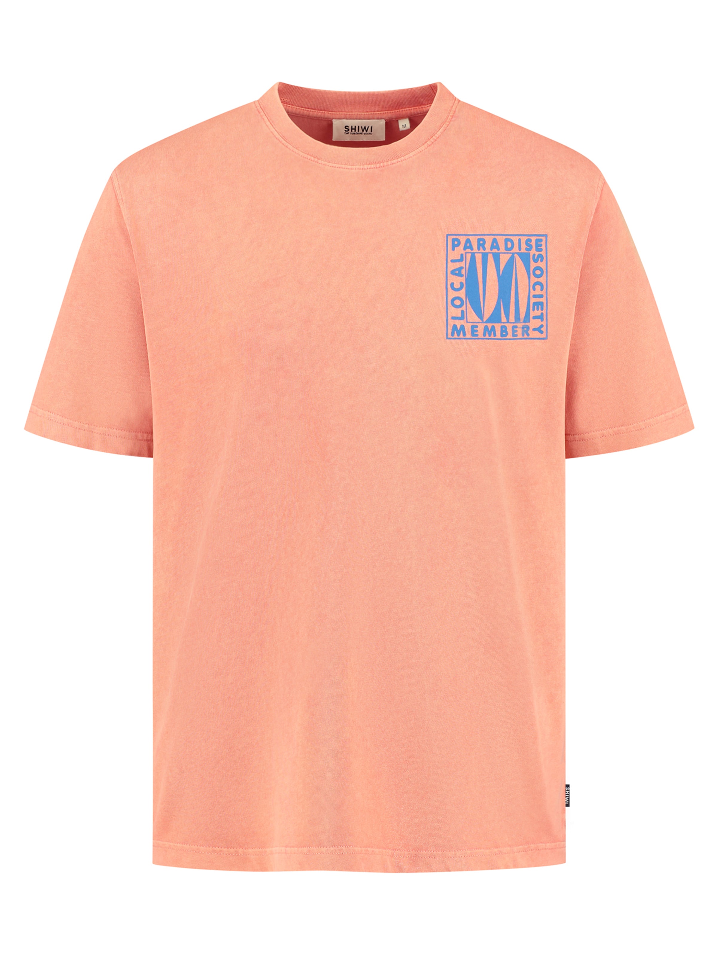 Shiwi T-Shirt 'Finn Paradise Block' in Orange: Vorderseite