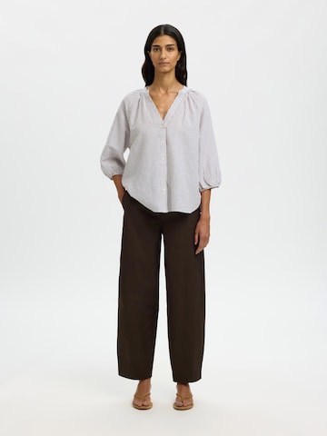 SELECTED Bluse 'SLFCLEO-ALBERTA' in Weiß