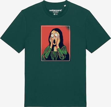 Watapparel Shirt 'Mona Lisa Scream' in Green: front