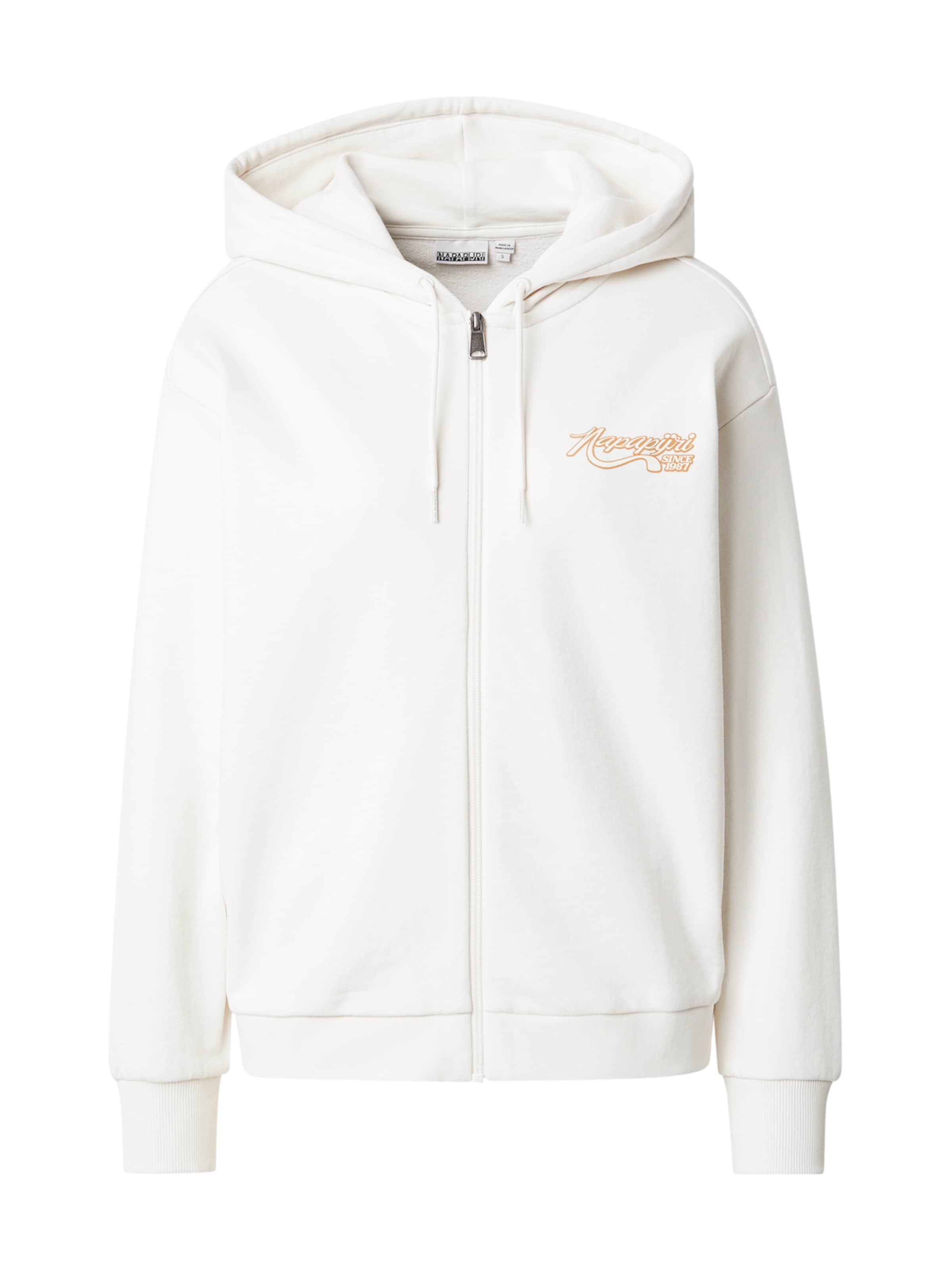 NAPAPIJRI Zip-Up Hoodie 'BALMYS' in White: front