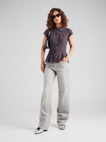 7 for all mankind Szeroka nogawka Jeansy 'TESS' w kolorze szary