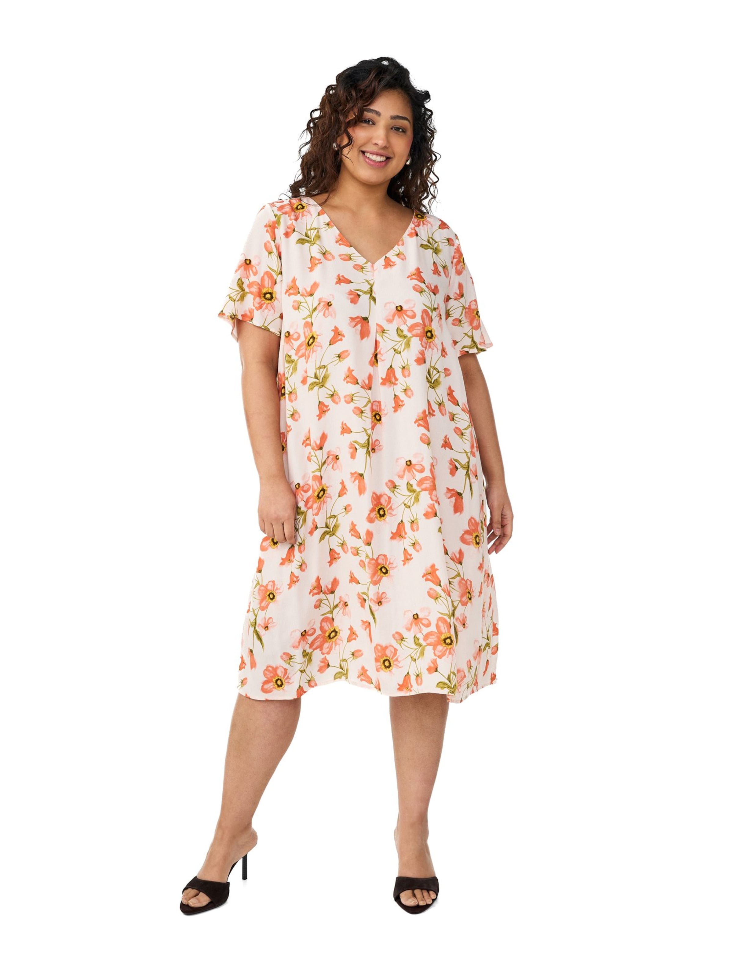 Zizzi Jurk 'Bella' in Roze: voorkant