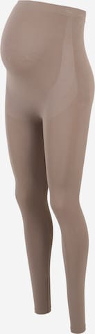 Leggings 'MLTIA JEANNE' MAMALICIOUS en marron : devant