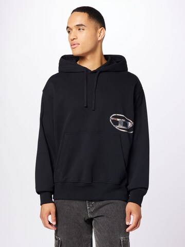 DIESEL Sweatshirt in Zwart: voorkant