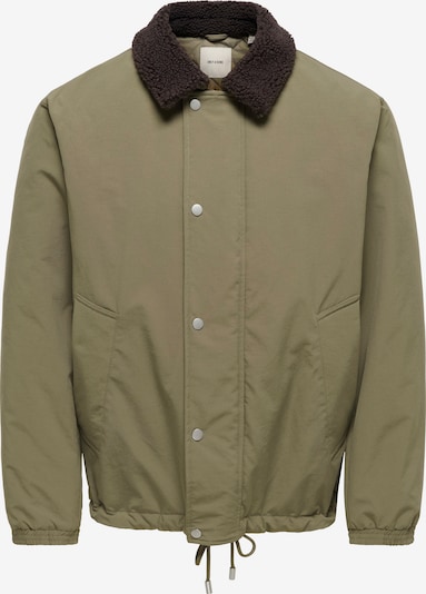 Only & Sons Jacke 'REMINGTON' in XS in braun / oliv, Produktansicht
