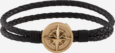 BOSS Armband 'NORTH' in de kleur Goud / Zwart, Productweergave