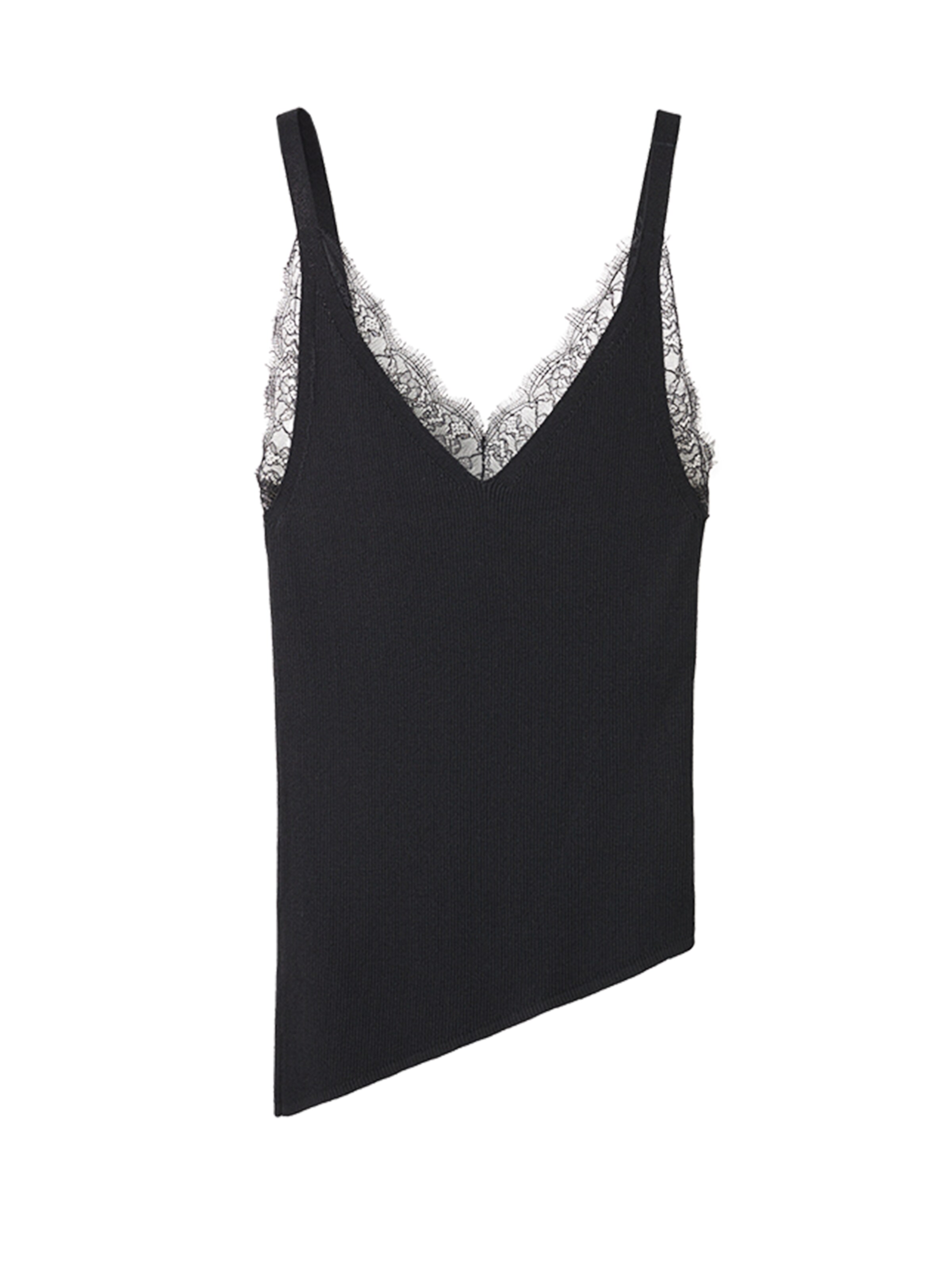Tops en tricot 'CURCUMA' MANGO en noir : devant