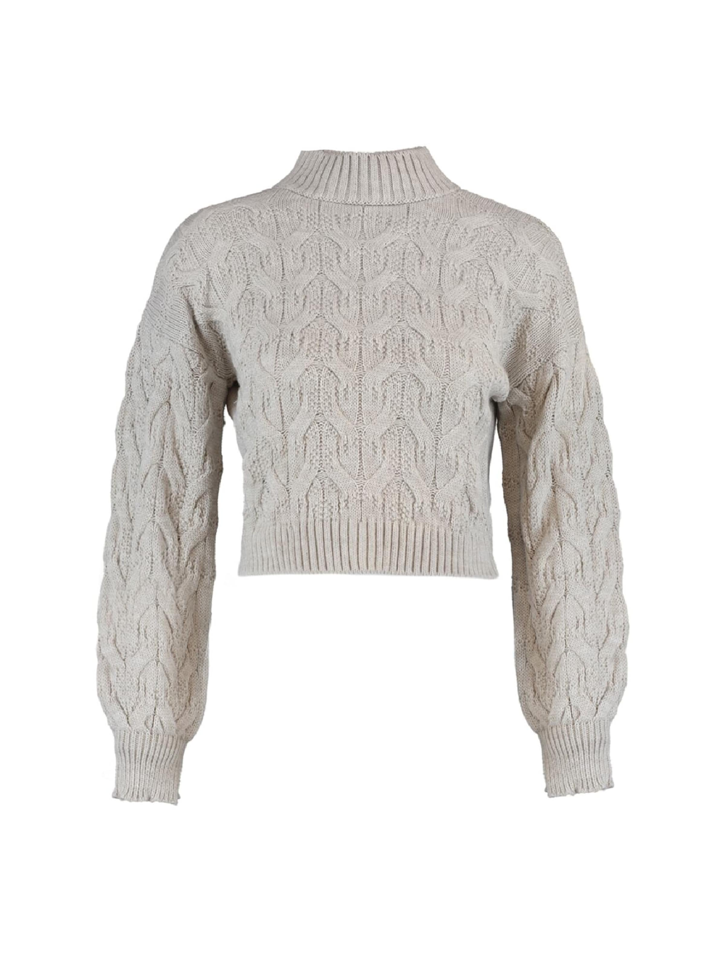 TrendyolPulover - bež boja: prednji dio