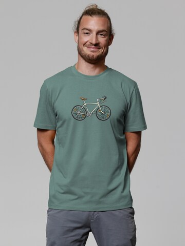 T-Shirt ' Doodle Bike ' Watapparel en vert : devant