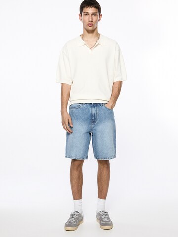 Pull&Bear Loosefit Jeans in Blauw