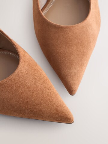 NextCipele s potpeticom i otvorenom petom - smeđa boja