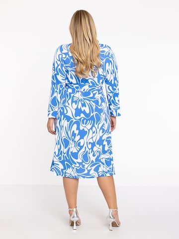 Yoek Shirt Dress in Blue