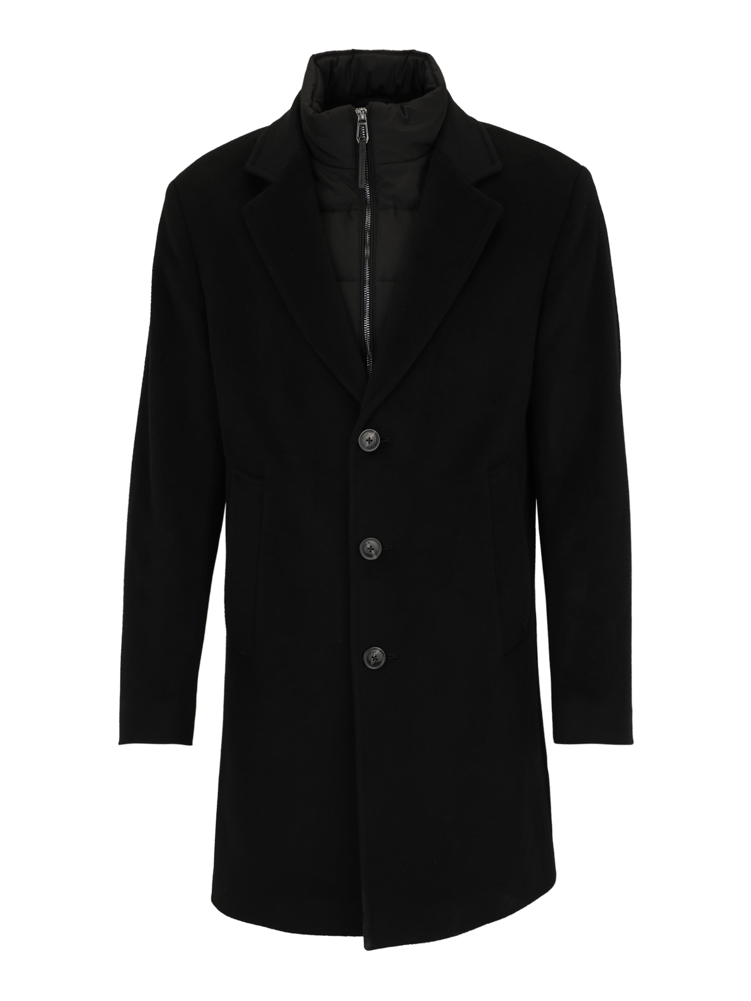 JOOP! Ανοιξιάτικο και φθινοπωρινό παλτό 'Morris' σε μαύρο: μπροστά