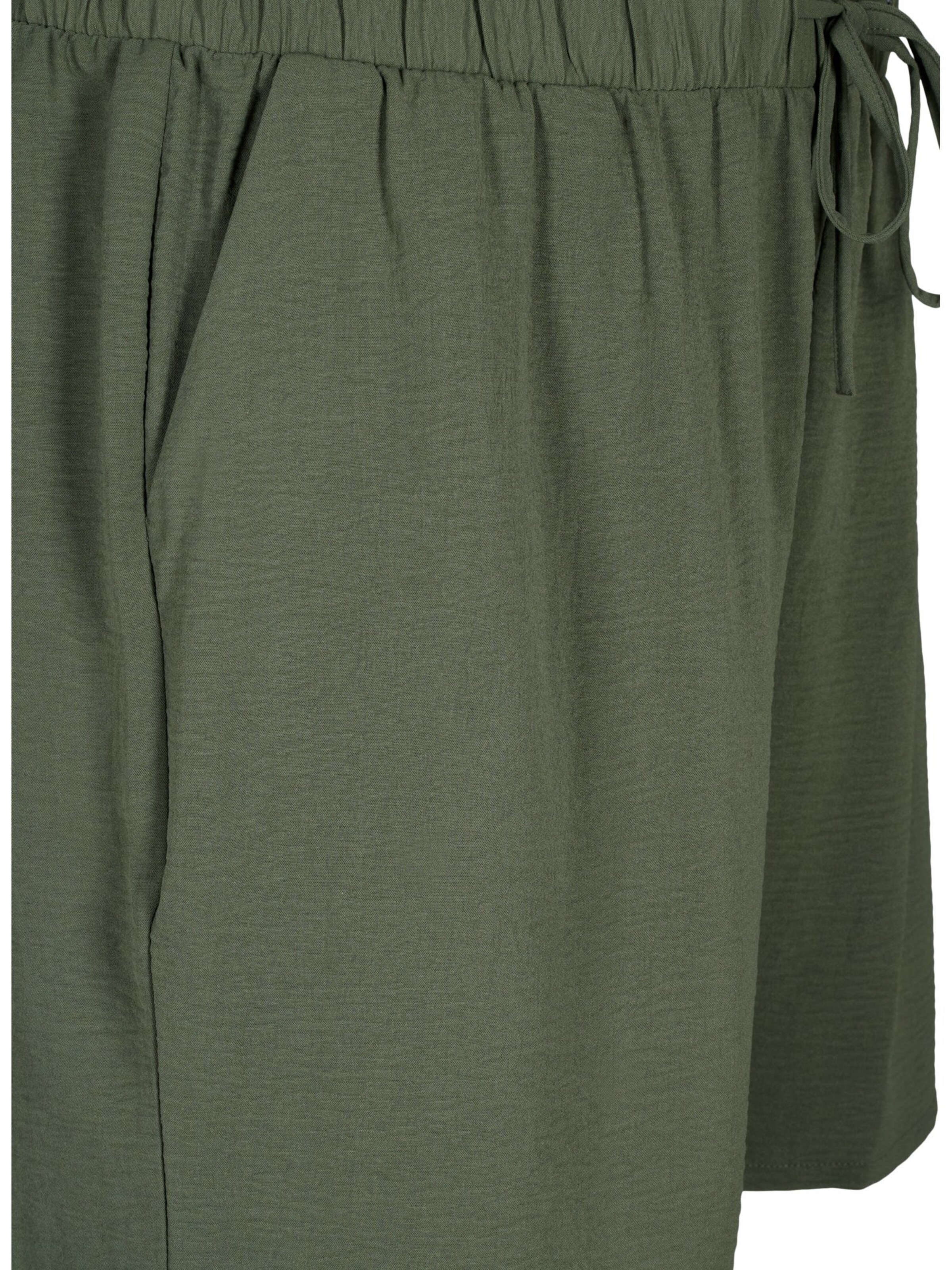Zizzi Loose fit Trousers 'Mfikka' in Green