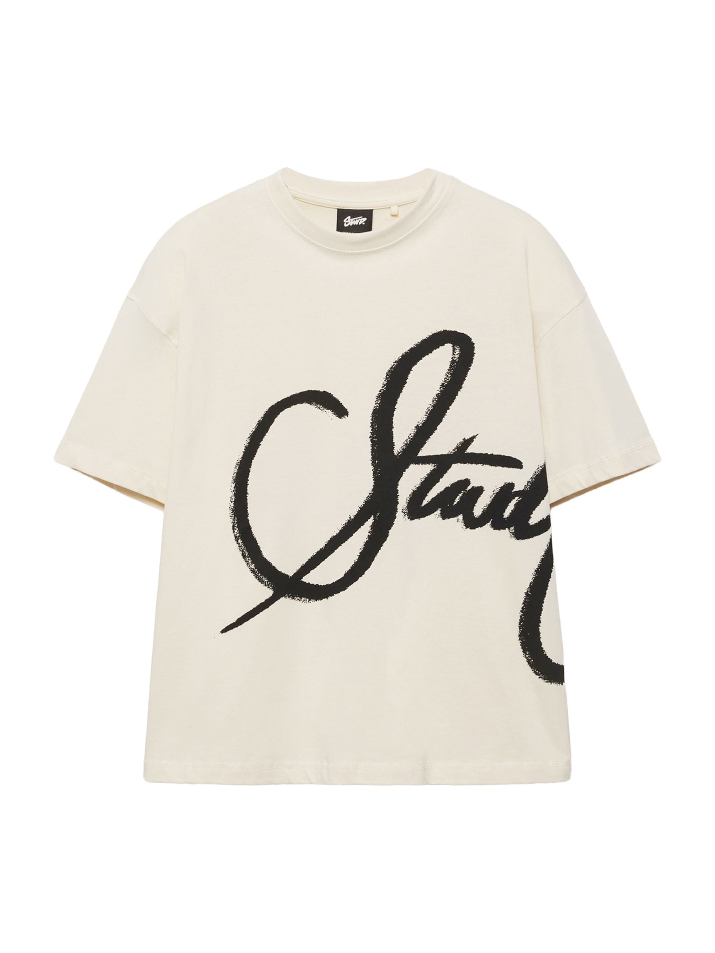 Pull&Bear Tričko 'STWD' – bílá: přední strana