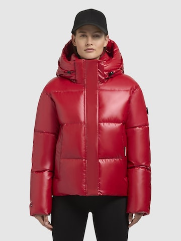 khujo Winterjas ' DEVINA SHINY ' in Rood: voorkant