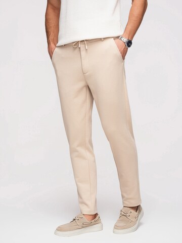 Tapered Pantaloni di Ombre in beige