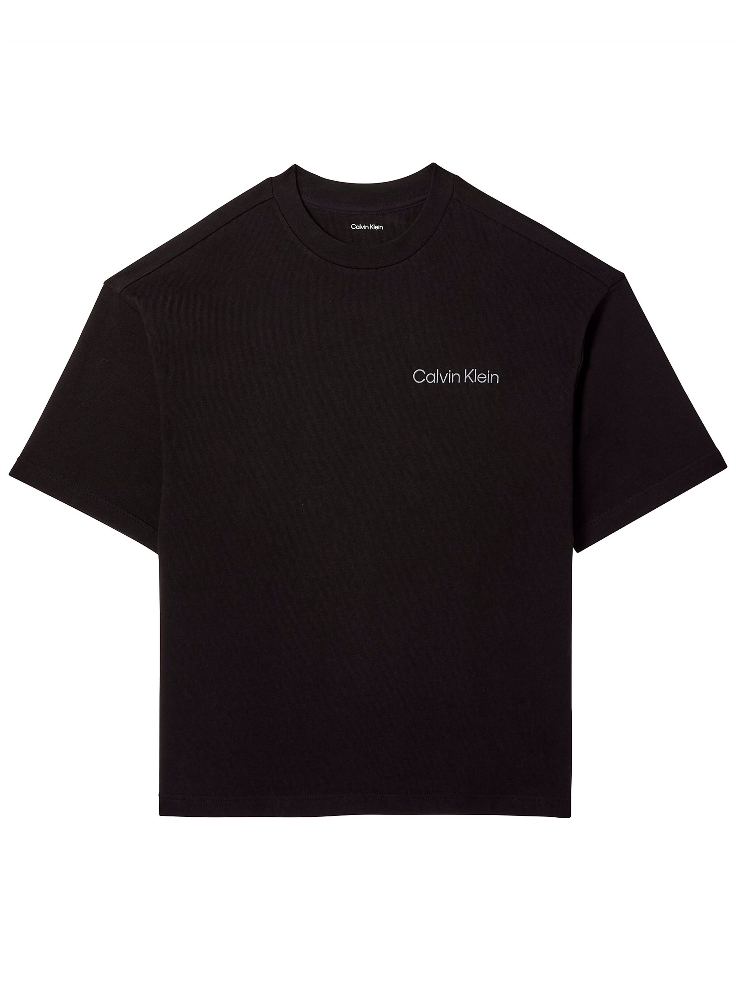 Calvin Klein Long Pajamas in Black: front