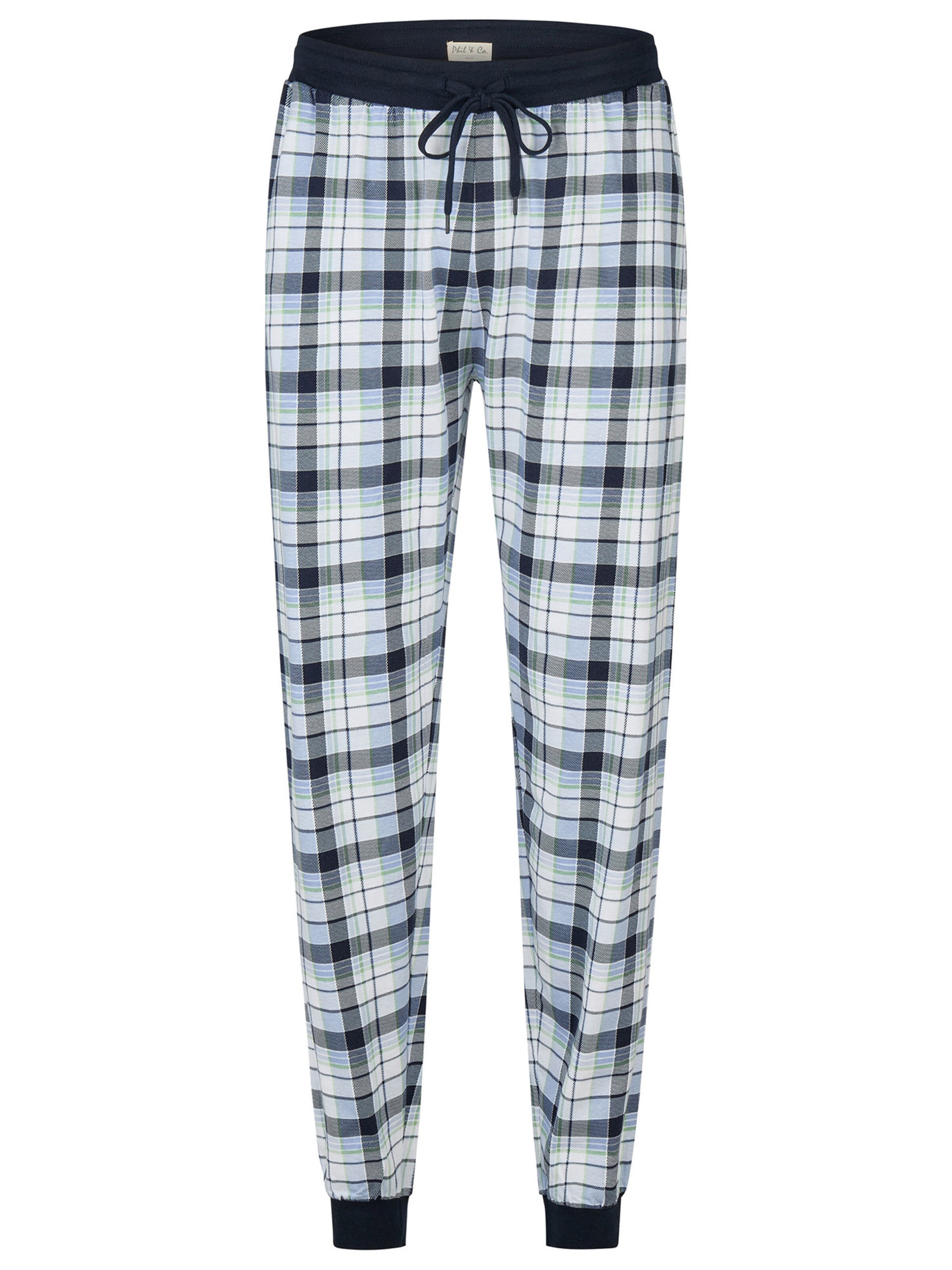 Phil & Co. Berlin Pajamas long ' Classics ' in Blue