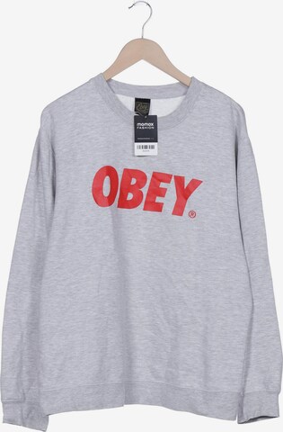 Obey Sweatshirt & Zip-Up Hoodie in L in Grey: front