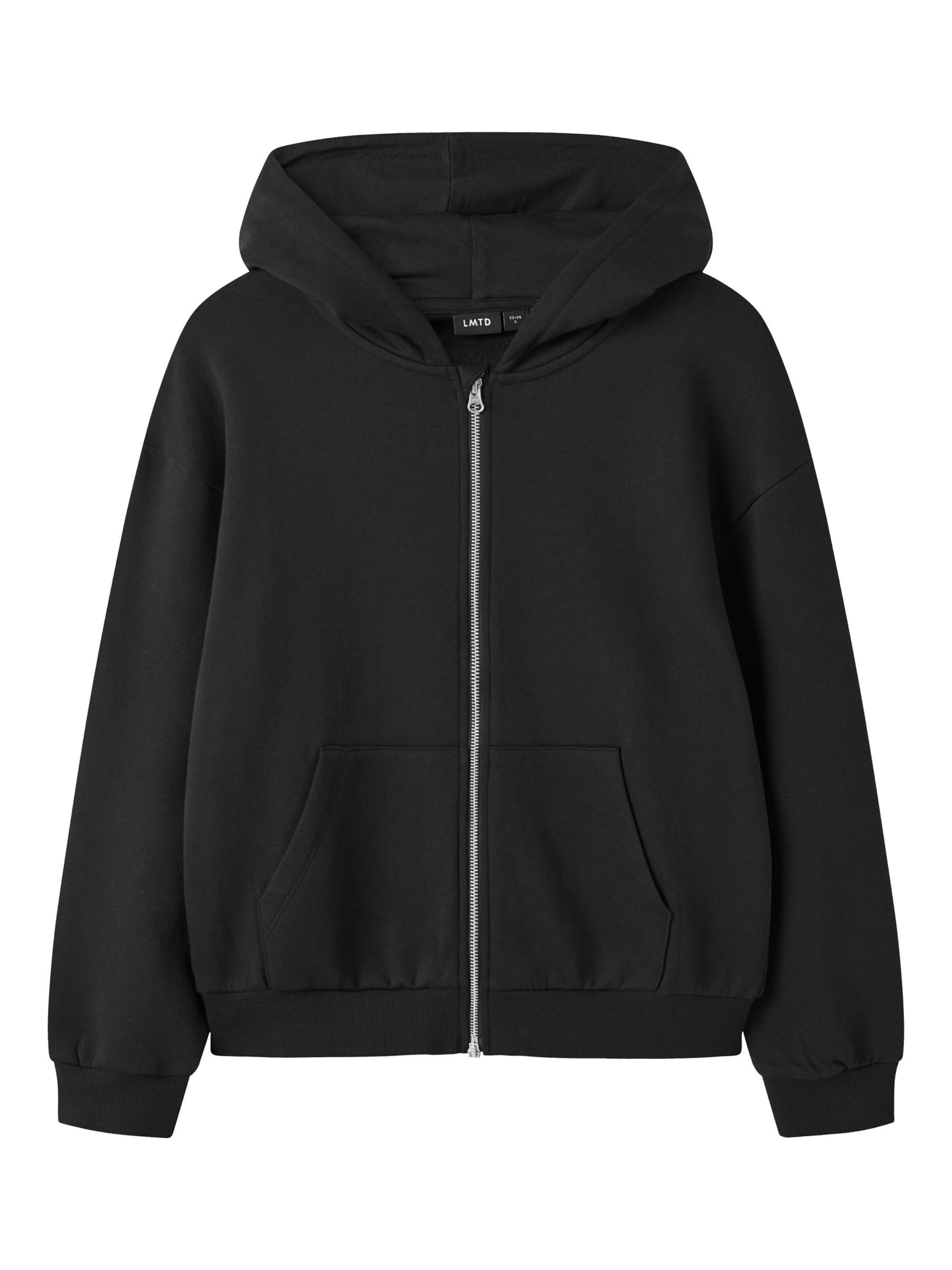LMTD Sweatvest in Zwart: voorkant
