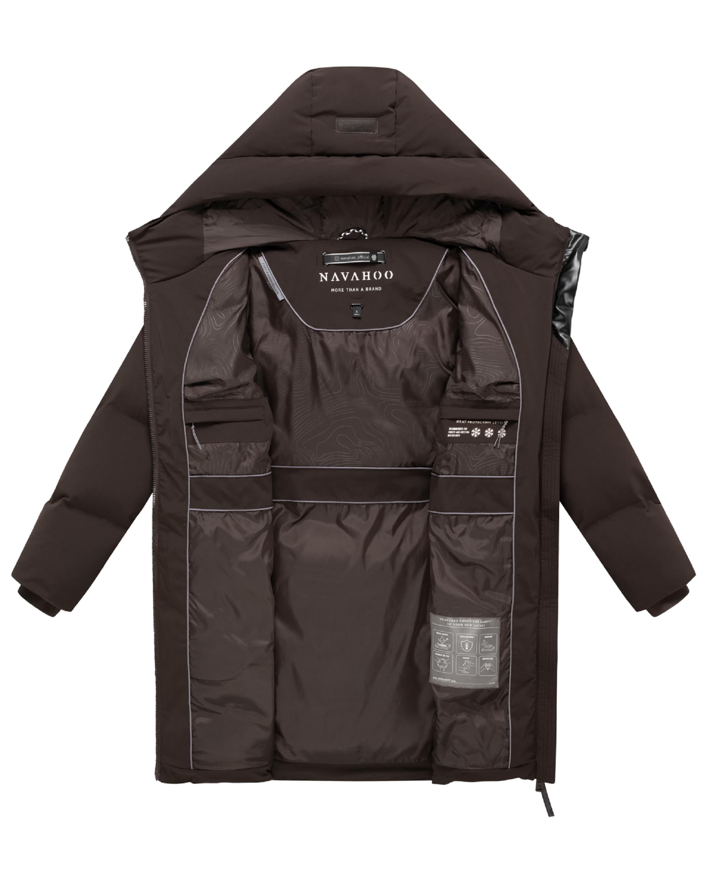 Cappotto funzionale 'Wolkenwichtel 14' di NAVAHOO in marrone