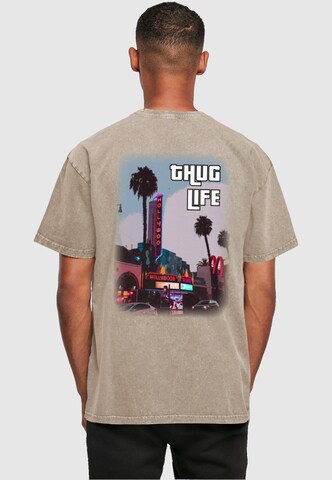 Merchcode T-Shirt 'Grand Thug Life' in Grau