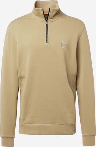 BOSS Orange Sweatshirt 'Zetrust' i grøn: forside