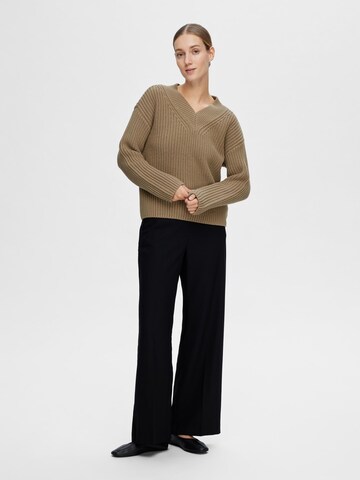 SELECTED FEMME Trui 'Selma' in Bruin