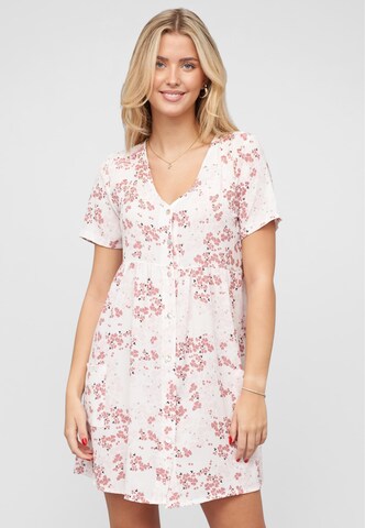 Abito camicia di Cloud5ive in bianco: frontale