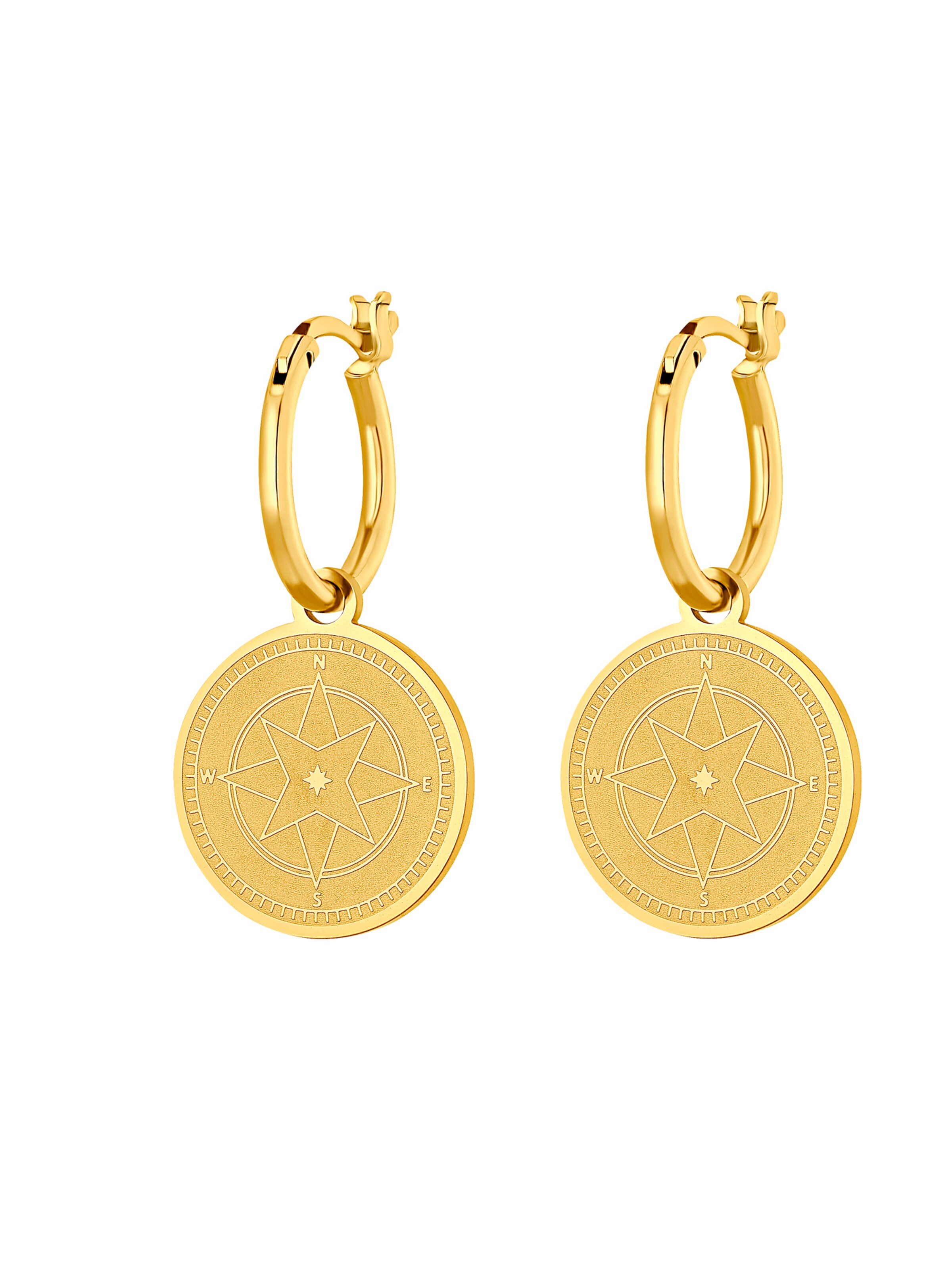 Boucles d'oreilles 'Thea' Heideman en or : devant