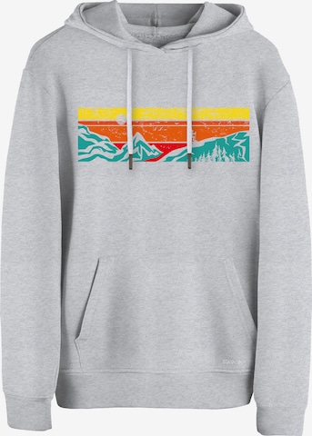 Cotton Prime - Sweatshirt 'Lets Hiking' em cinzento: frente