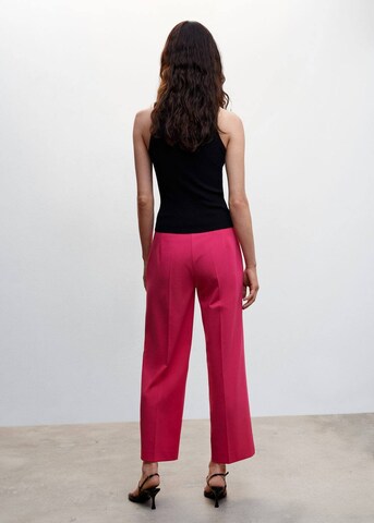 MANGO Wide leg Pleated Pants 'Oliver' in Pink