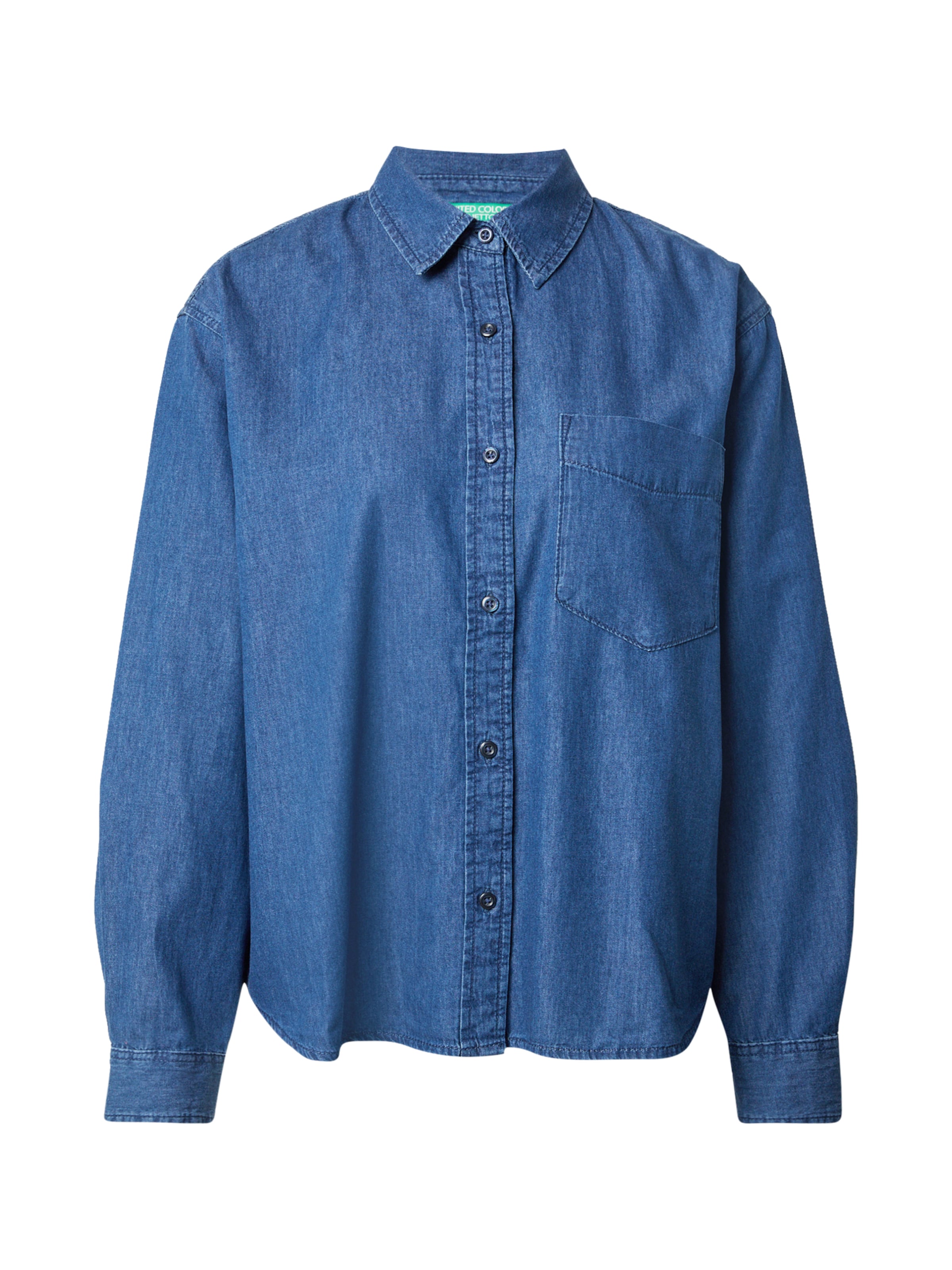 Chemisier UNITED COLORS OF BENETTON en bleu : devant