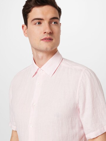 BOSS Orange Regular fit Button Up Shirt 'Rash' in Pink