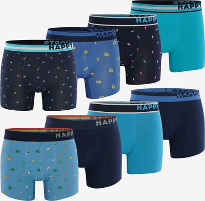 Happy Shorts Boxers ' 8-Pack ' en bleu / bleu clair / bleu foncé, Vue avec produit