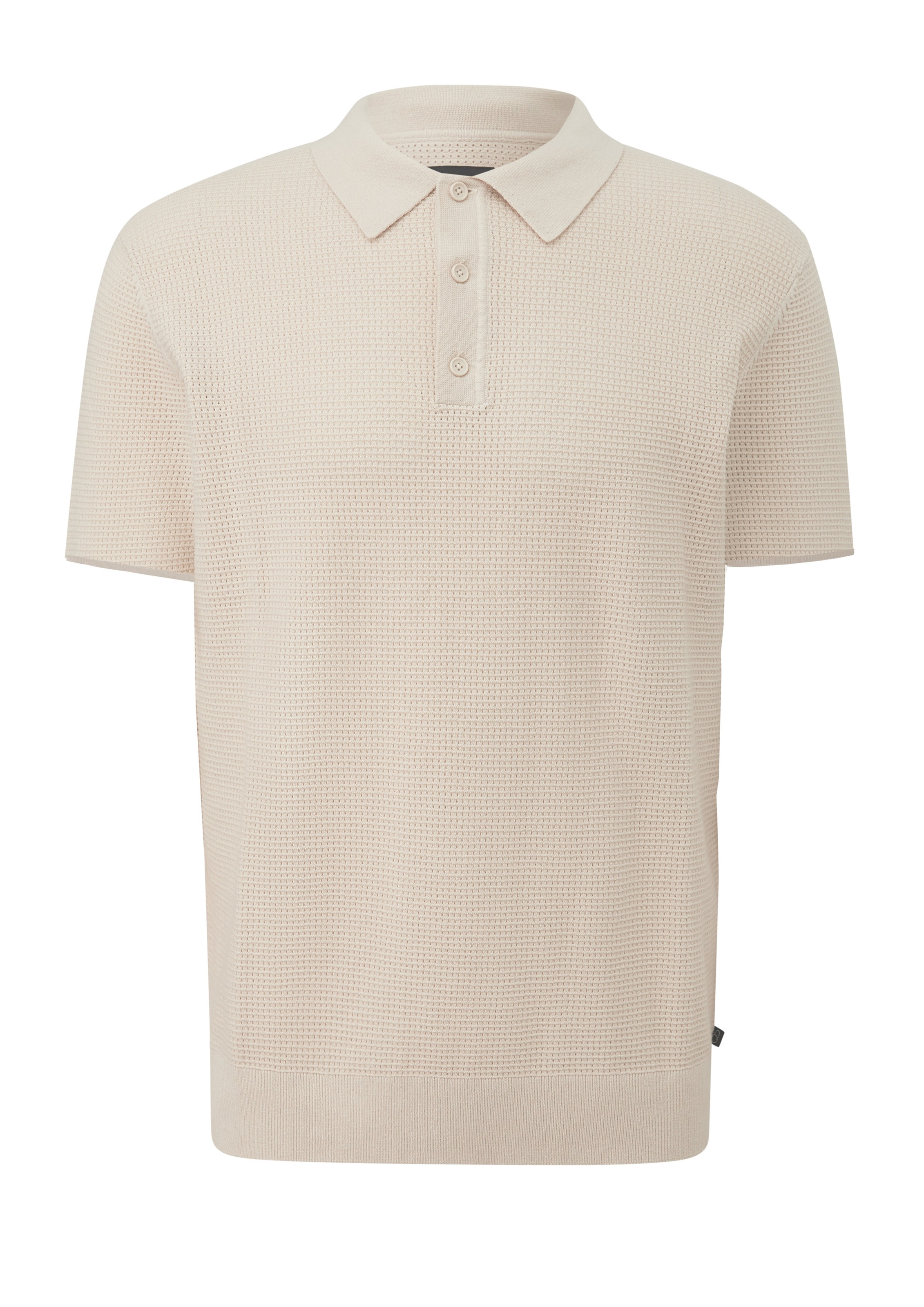 QS Poloshirt in Beige: Vorderseite