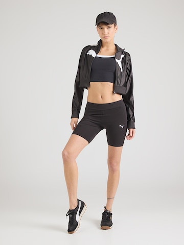 PUMA Skinny Športne hlače 'Ess' | črna barva