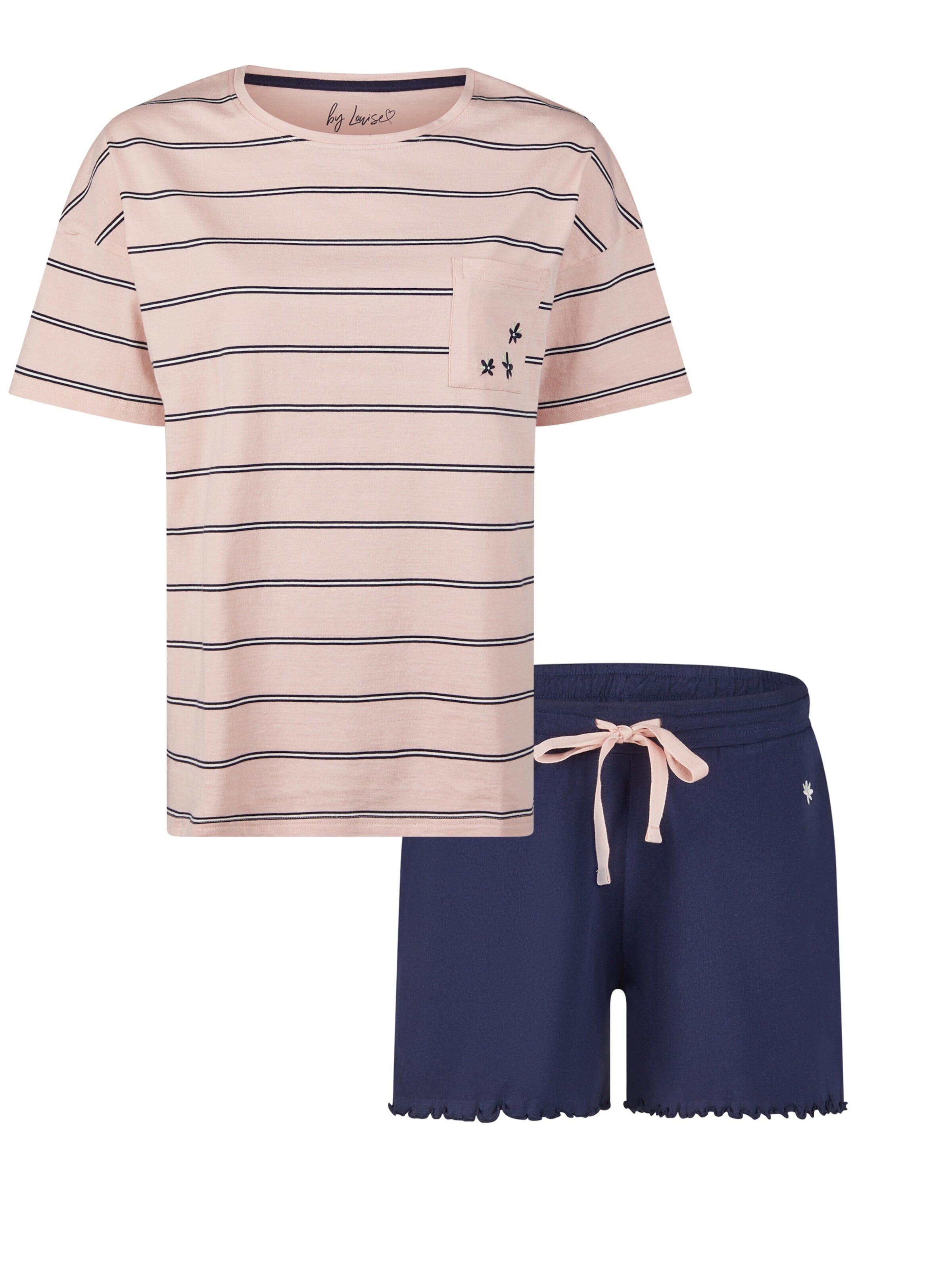 By Louise Korte pyjama in Roze: voorkant
