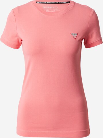 T-shirt GUESS en rose : devant