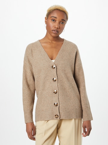 OVS Knit Cardigan in Brown: front