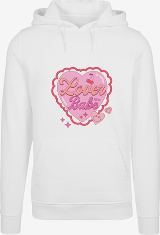 F4NT4STIC Sweatshirt 'Lover Babe Valentinstag' in Weiß: Vorderseite
