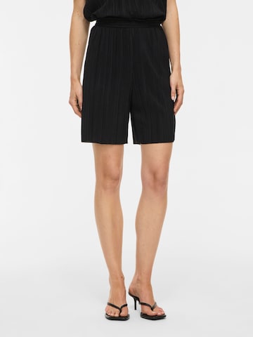 Regular Pantalon 'VIPlis' VILA en noir : devant