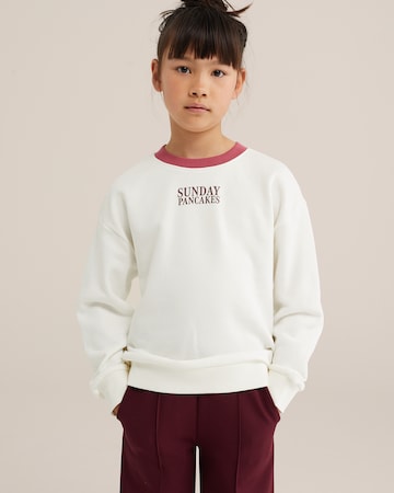 WE Fashion - Sweatshirt em branco: frente