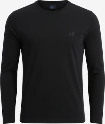 Ombre Shirt 'OM-LSBC-0124' in Zwart: voorkant